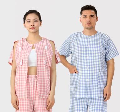 护理服短袖短裤纯棉病号服易穿脱骨折术后衣服女瘫痪病人服装夏季